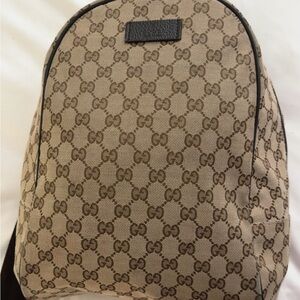 Gucci Beige and Brown Men's Backpack
